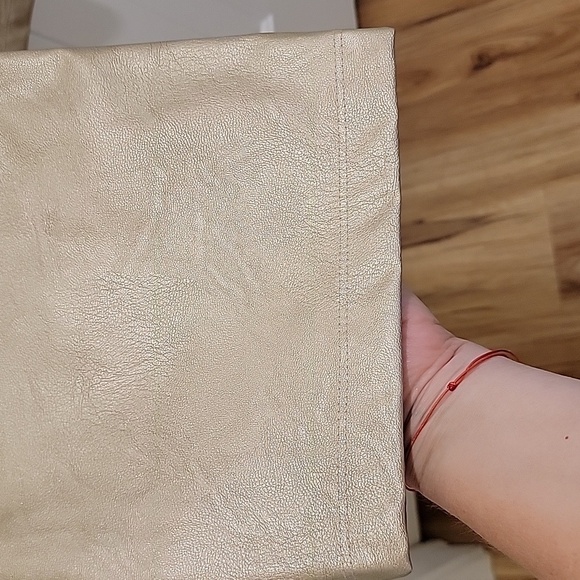 Halogen Gold Metallic High Rise Straight Leg Pants Size 14 NWT - Picture 7 of 8